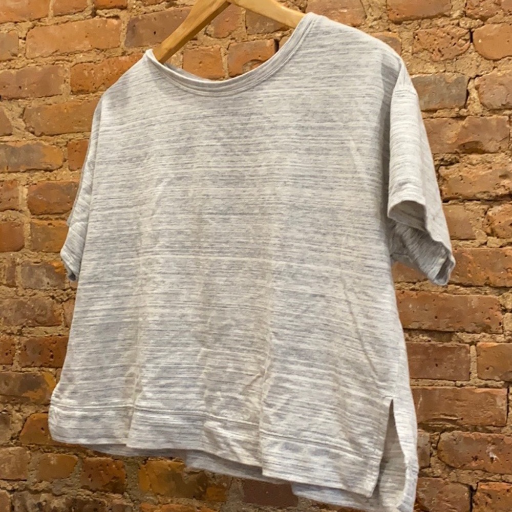Loft Short Sleeve Boxy Grey Top